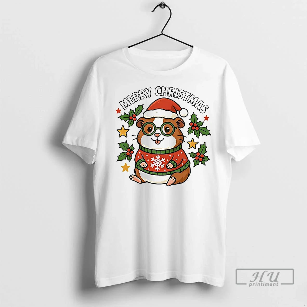 Officials Guinea Pig Santa Merry Christmas T Shirt Unisex