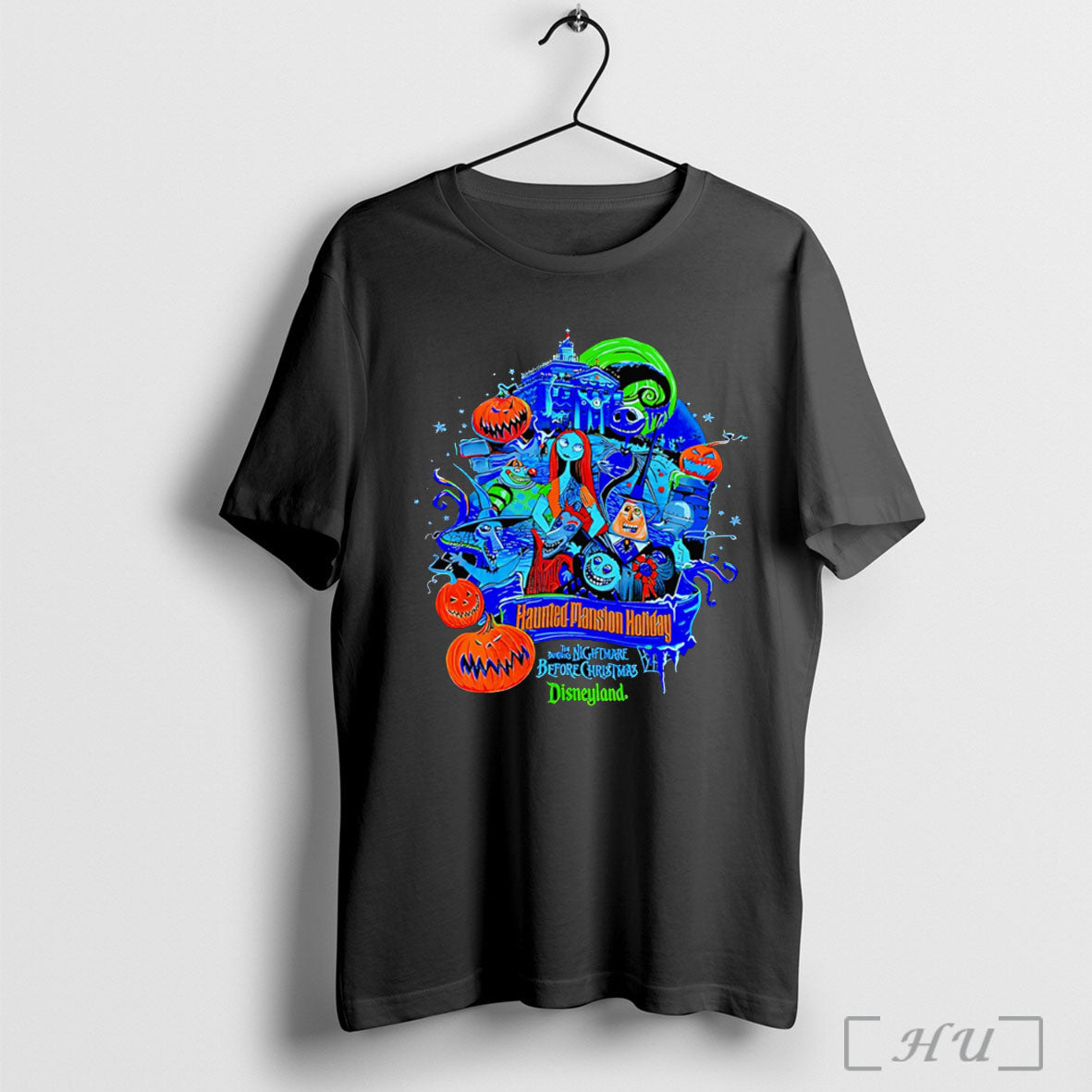 Officials Haunted Mansion Holiday The Nightmare Before Christmas T Shirt Unisex