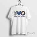 Officials Houston Astros Baseball Peace Love Astros Logo Unisex