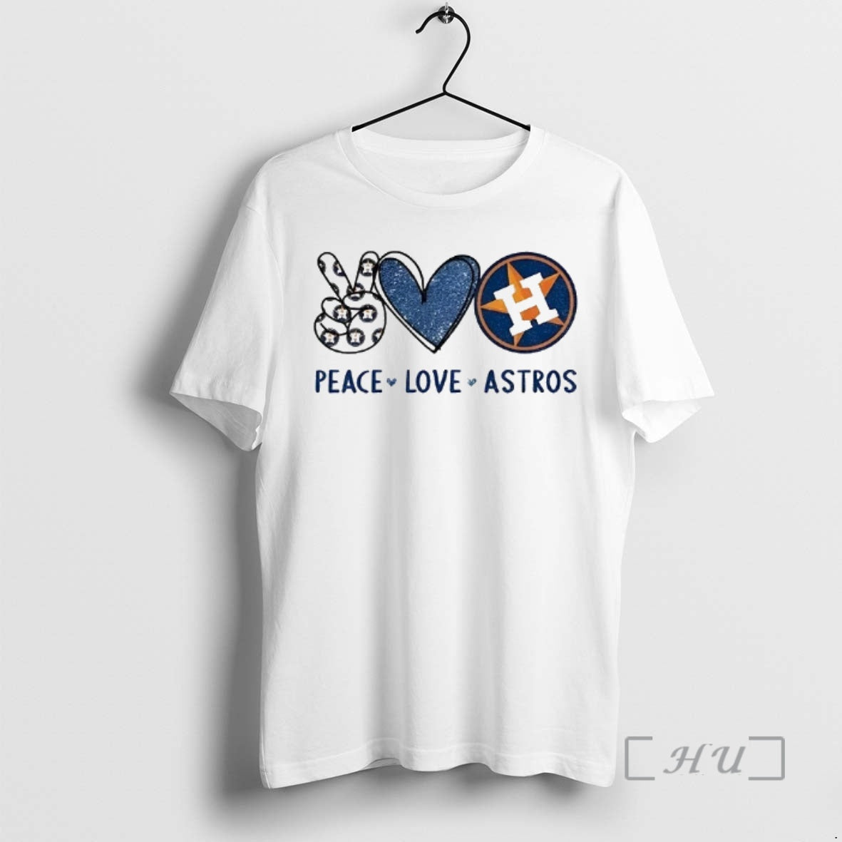 Officials Houston Astros Baseball Peace Love Astros Logo Unisex