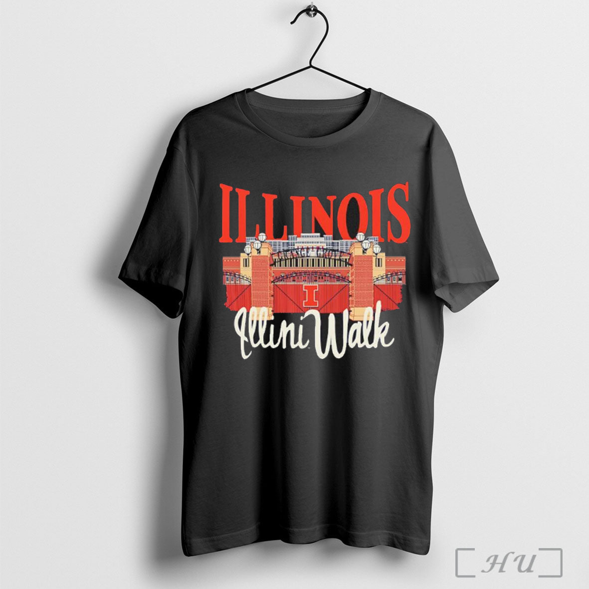 Officials Illinois Fighting Illini Football Image Hyper Local Stadium Gates Illini Walk T Shirt