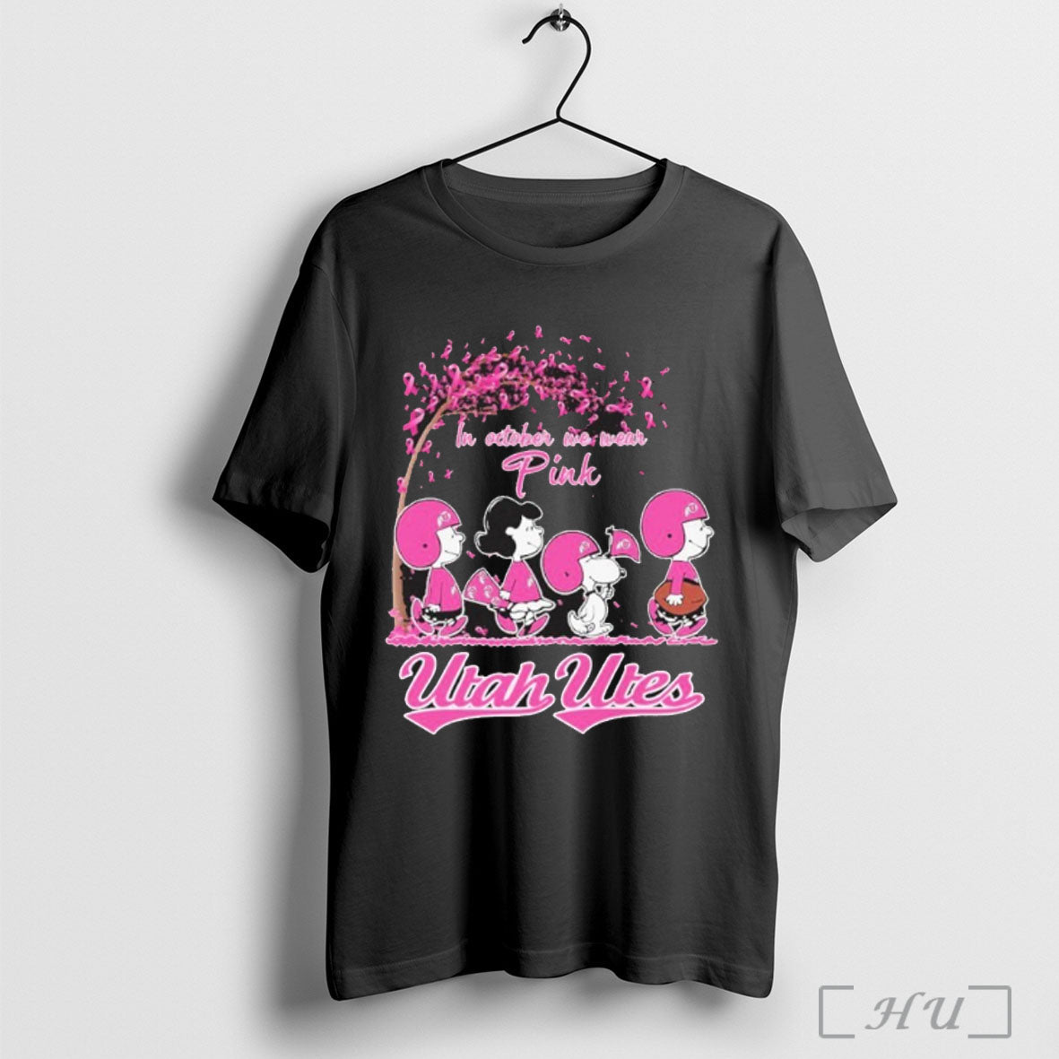 Officials In October We Wear Pink Peanuts Utah Utes T Shirt Unisex