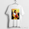 Officials Jesus Embracing Giant Pill Vintage Christian Funny Graphic T Shirt Unisex