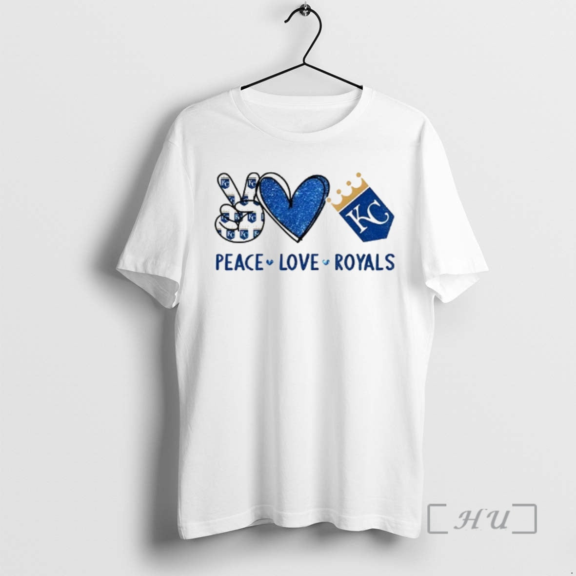 Officials Kansas City Royals Baseball Peace Love Royals Logo Unisex