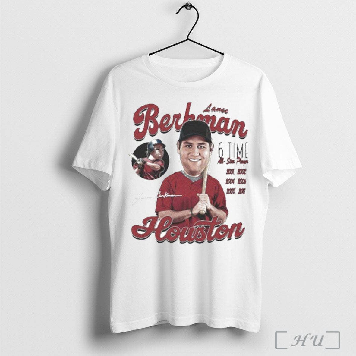 Officials Lance Berkman Houston Astros Comic 6 Time All Star Player T Shirt Unisex
