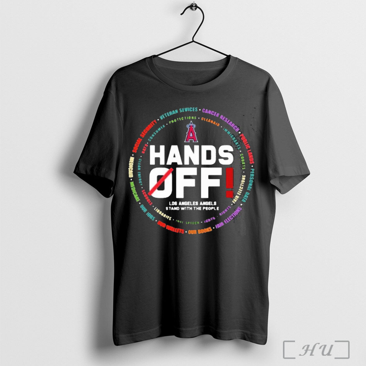 Officials Los Angeles Angels Logo Hands Off Seattle Mariners Stand With The People Unisex