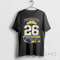 Officials Michigan Wolverines Mens Basketball 2026 27 2 Big Ten Champions Signatures Premium T Shirts