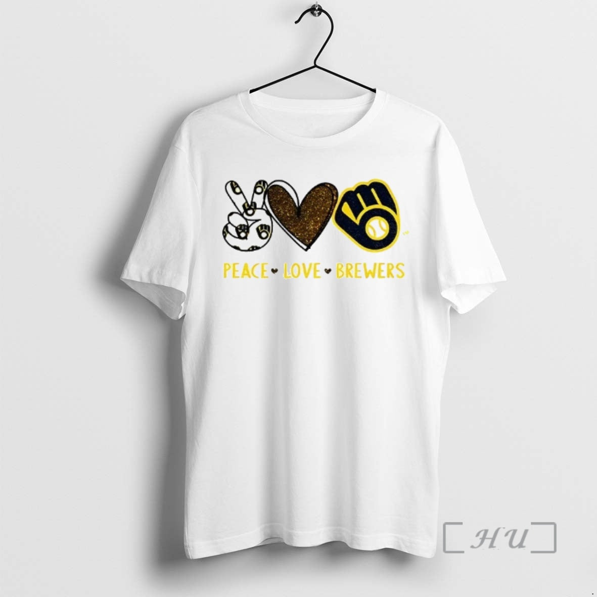 Officials Milwaukee Brewers Baseball Peace Love Brewers Logo Unisex