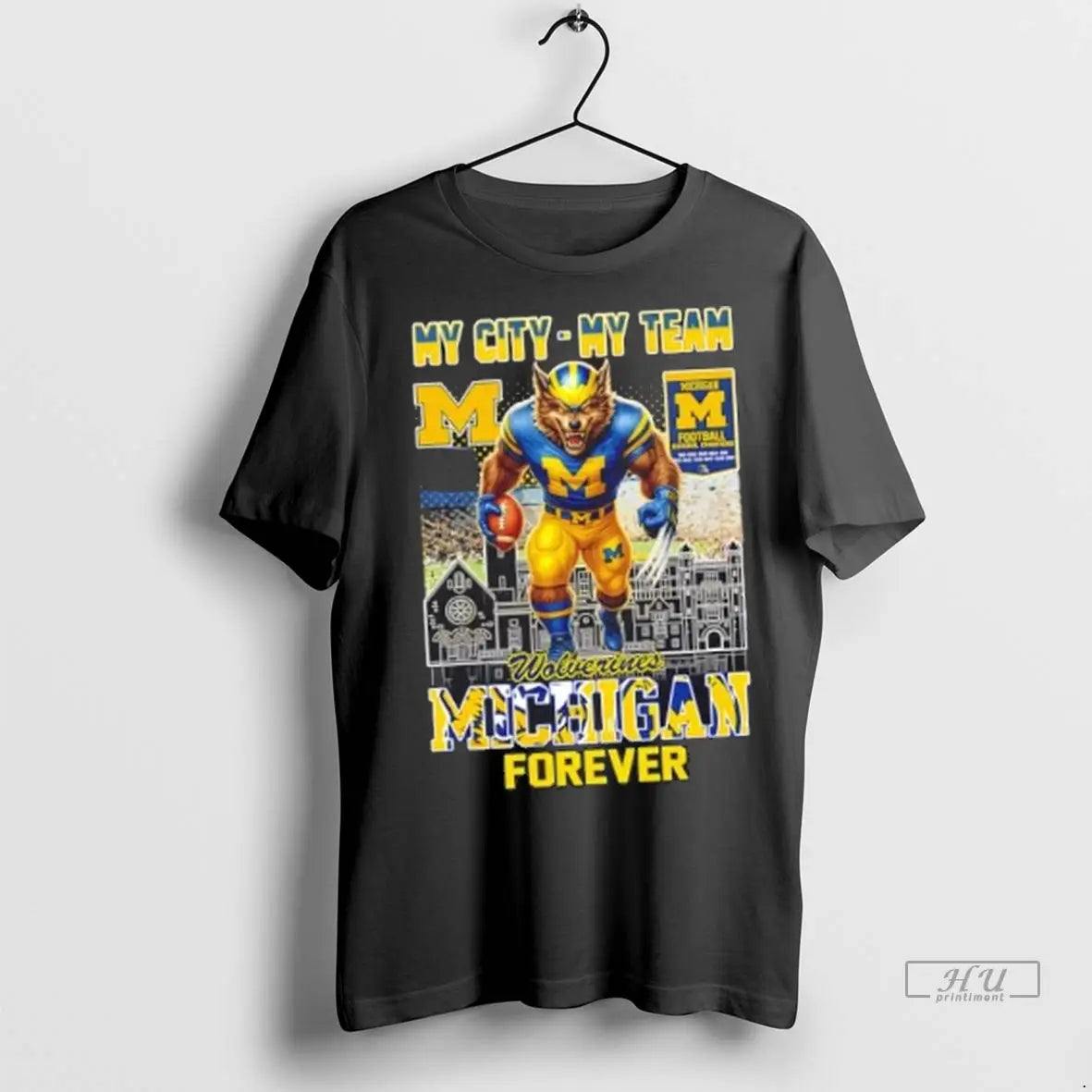 Officials My City My Team Michigan Wolverines Forever Football Mascot T Shirts Unisex