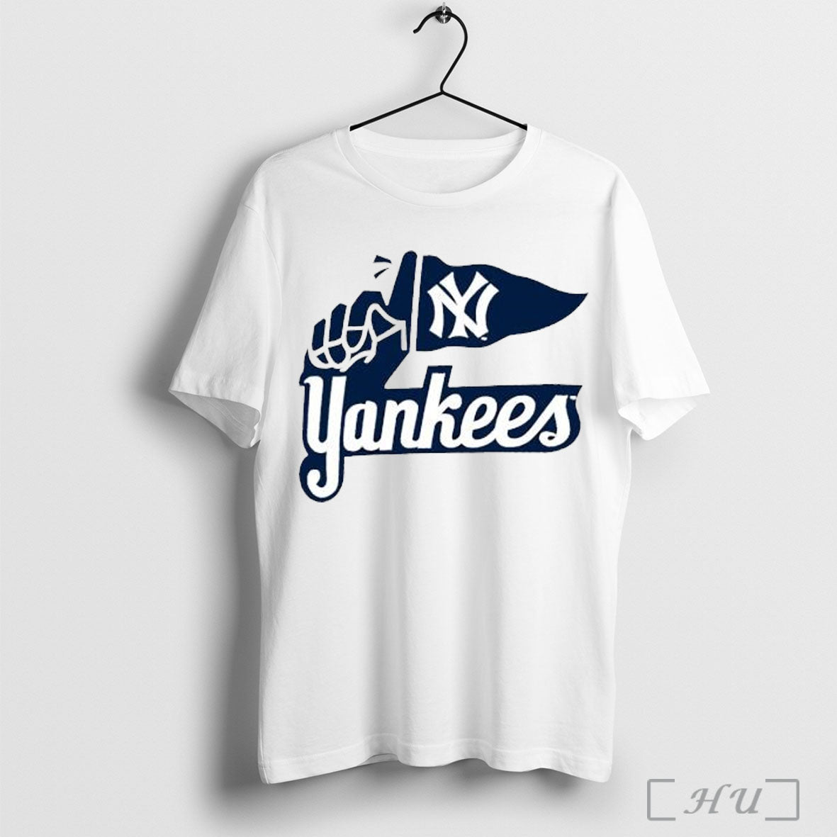 Officials New York Yankees Logo Hand Holding Flag Iconic Baseball T Shirt Unisex