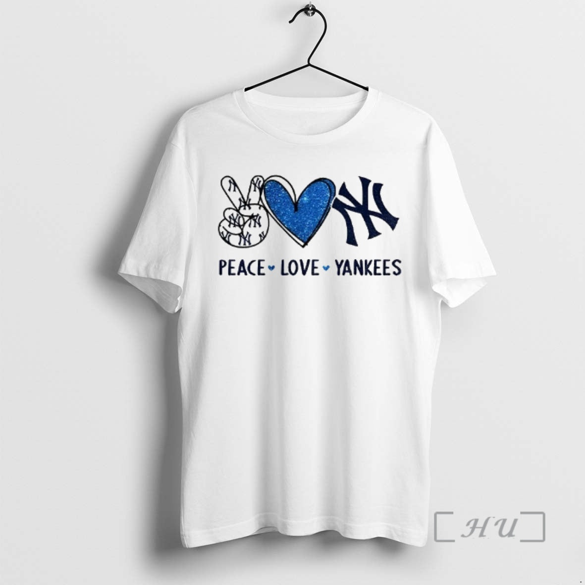 Officials New York Yankees Baseball Peace Love Yankees Logo Unisex