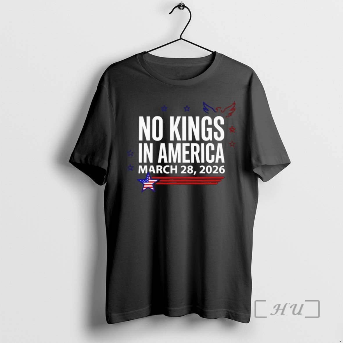 Officials No Kings In America March 28 2026 American Flag Unisex