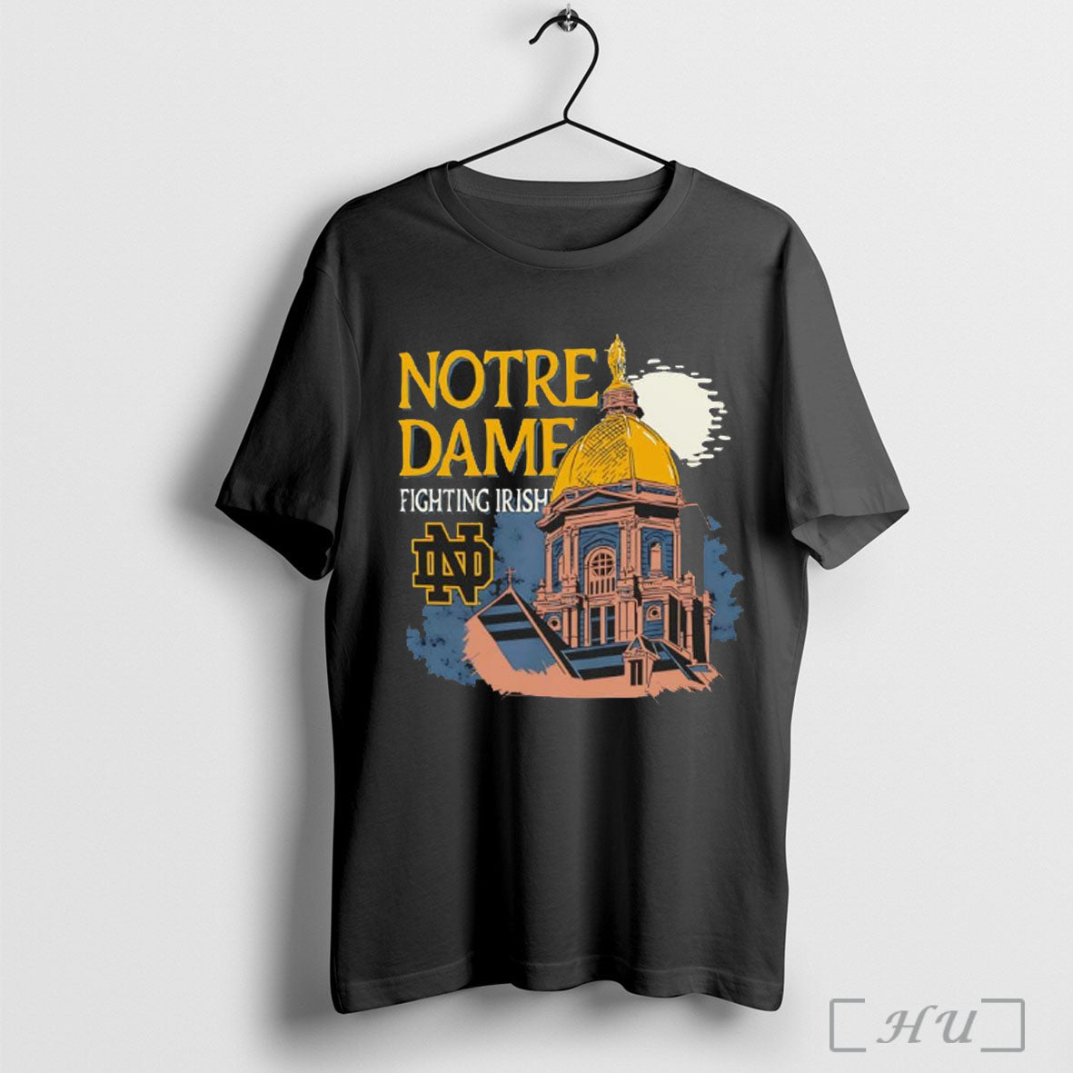 Officials Notre Dame Fighting Irish Football Image Local Golden Dome Graphic T Shirt Unisex