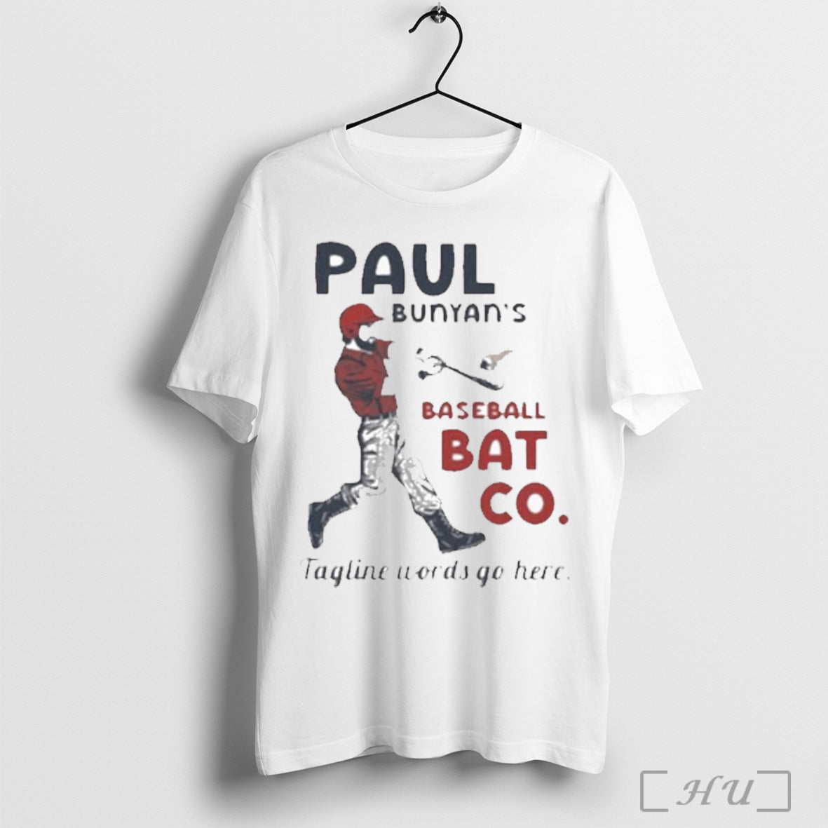 Officials Paul Bunyans Baseball Bat Co Tagline Words Go Here Shirt T Shirt Unisex