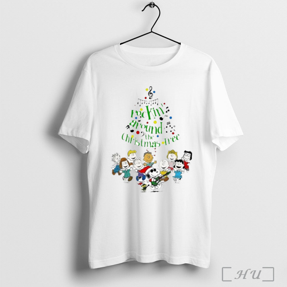 Officials Peanuts Rockin Around The Christmas Tree T Shirt Unisex