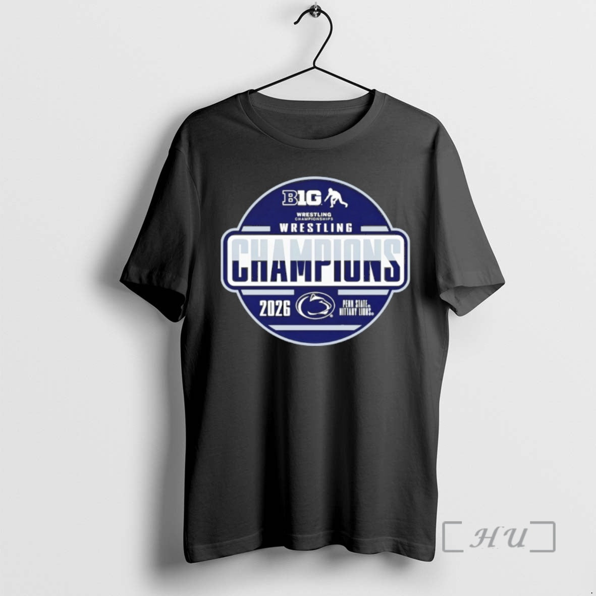 Officials Penn State Nittany Lions 2026 Big Ten Mens Wrestling Tournament Champions Premium T Shirts