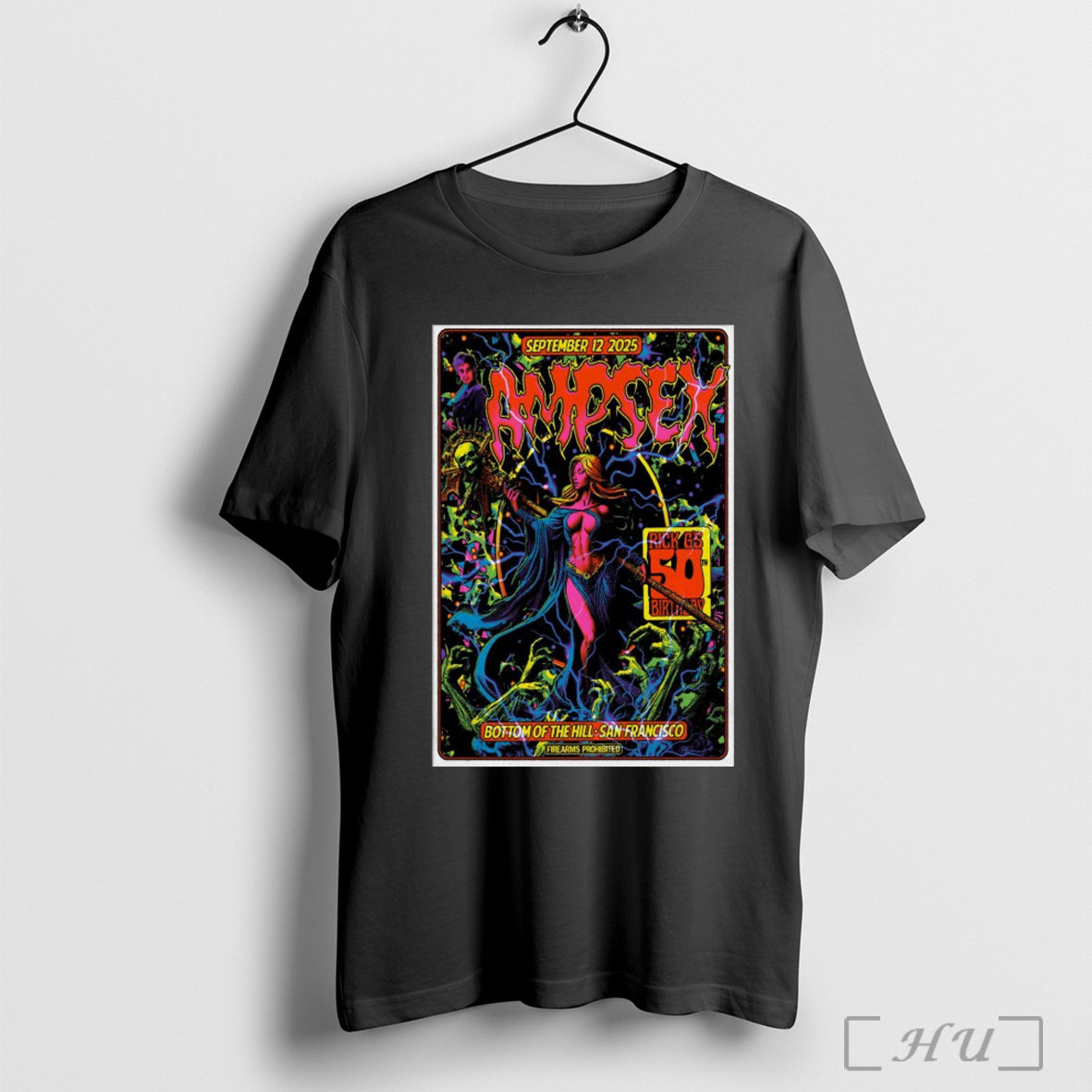 Officials Poster Ampsex Rock Music September 12 2025 Bottom Of The Hill In San Francisco Unisex