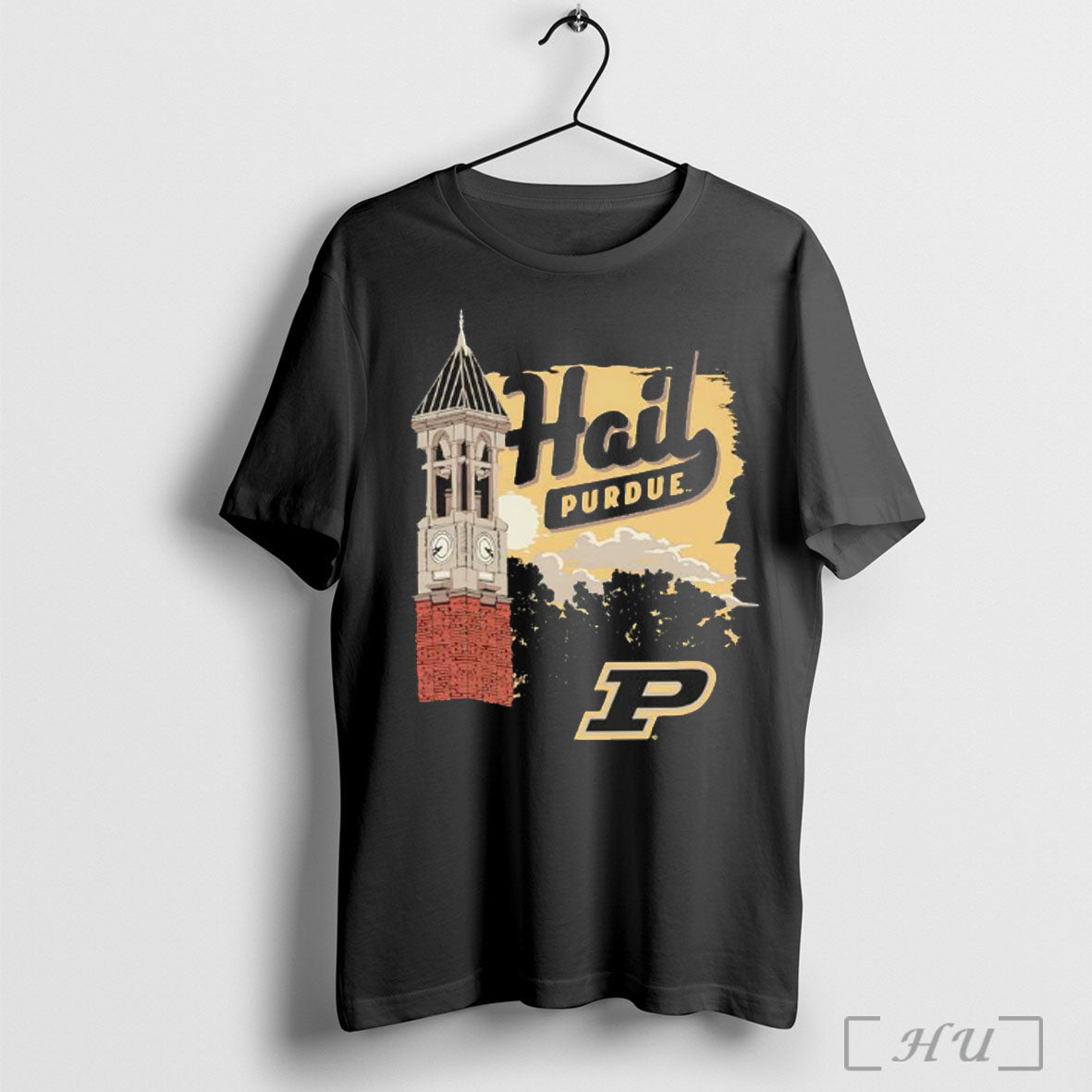 Officials Purdue Boilermakers Football Image Local Clock Tower Graphic T Shirt Unisex