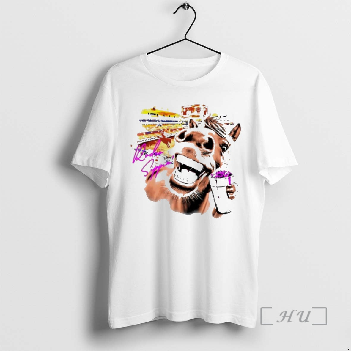 Officials Rodeo Sippin Horse With Diamond Grillz Holding Foam Cup Unisex
