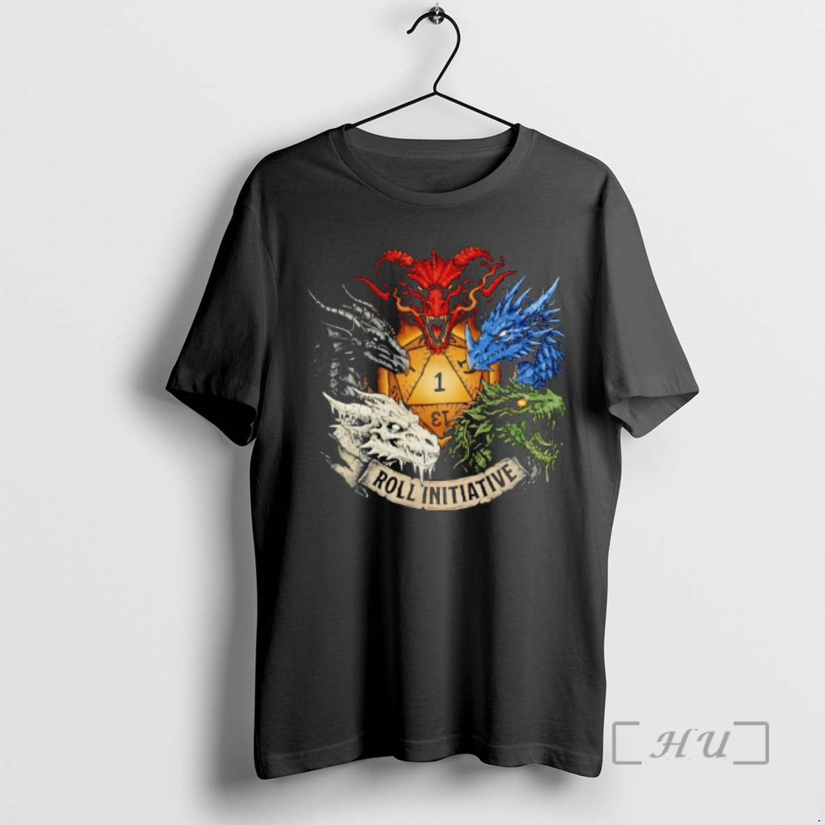 Officials Roll Initiative Chromatic Dragons D20 Unisex