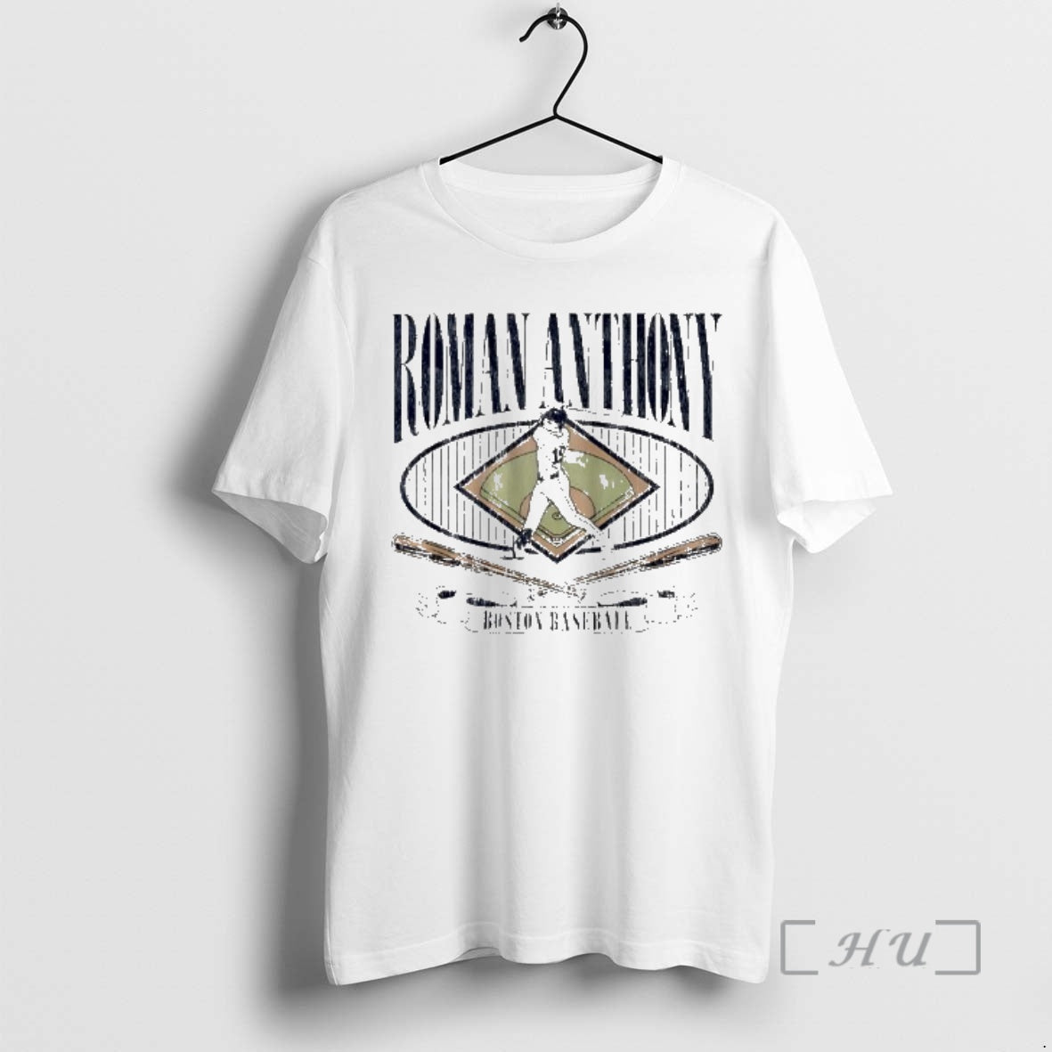 Officials Roman Anthony Boston Baseball Field Crossed Bats Banner Unisex