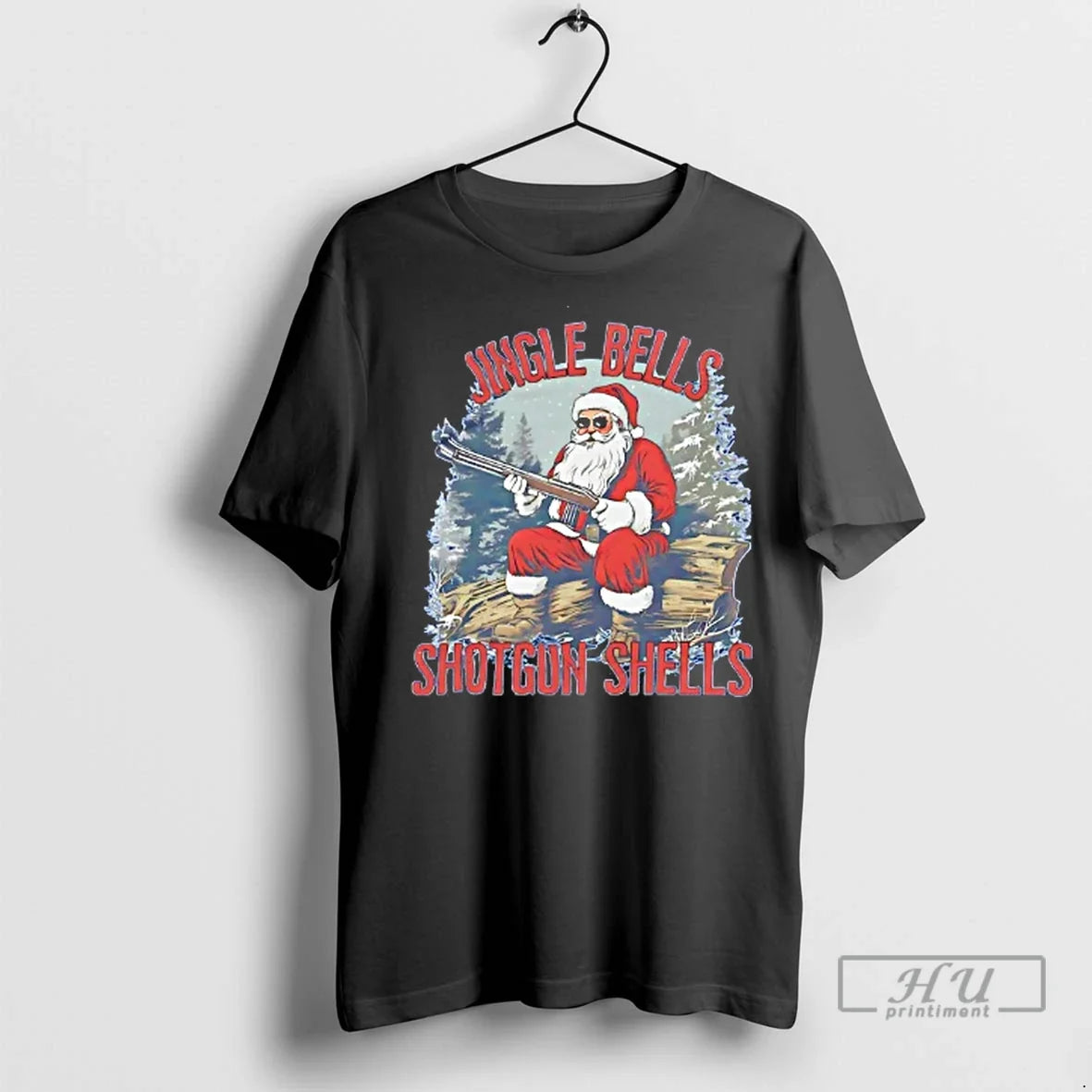 Officials Santa Claus Jingle Bells Shotgun Shells Christmas T Shirt Unisex