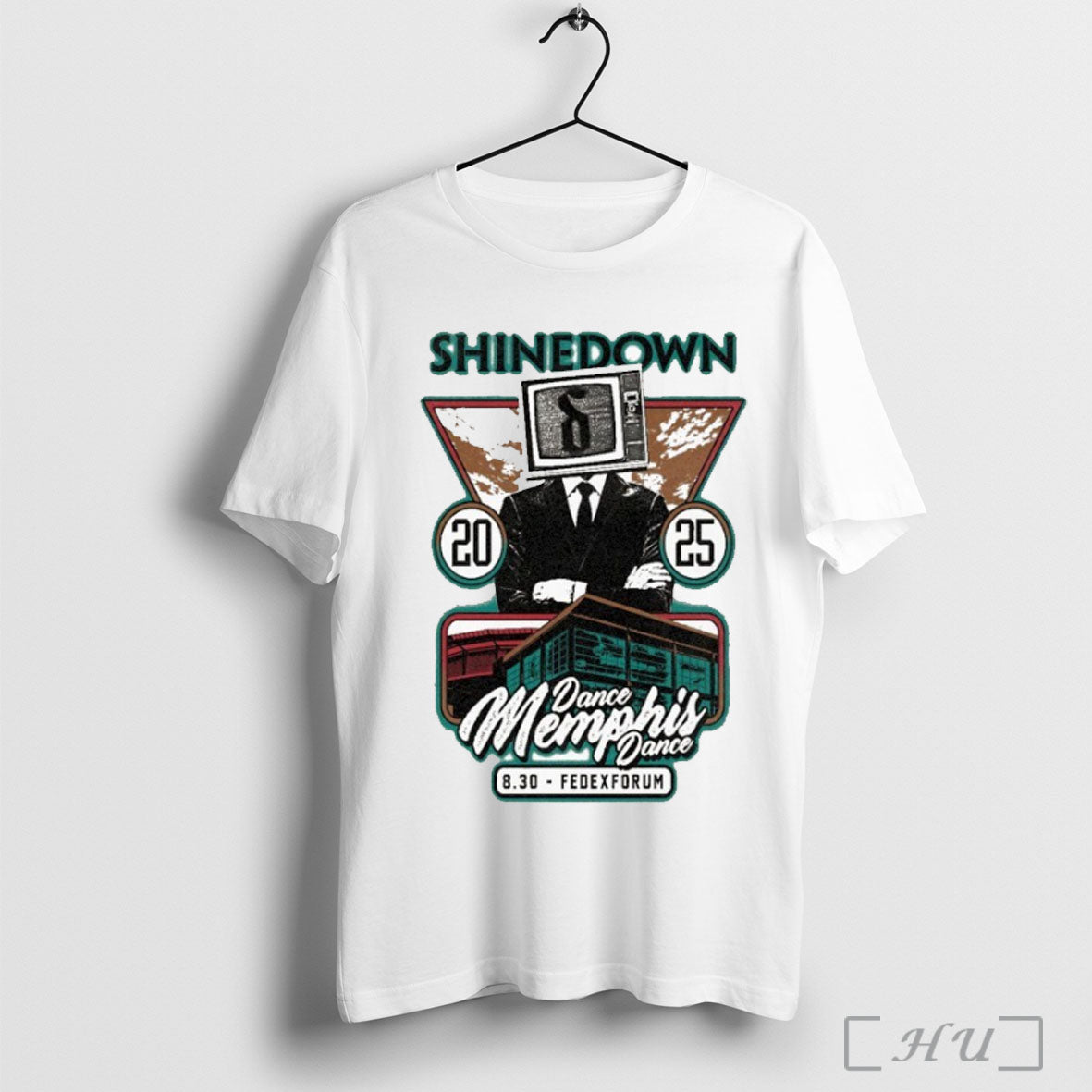 Officials Shinedown Dance Memphis Dance Fedexforum 8 30 2025 T Shirt Unisex