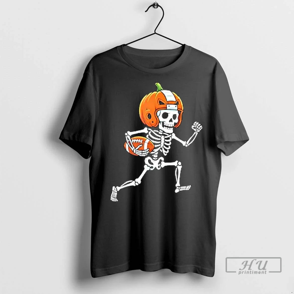 Officials Skeleton American Football Player Spooky Sports Ladies T Shirt Unisex