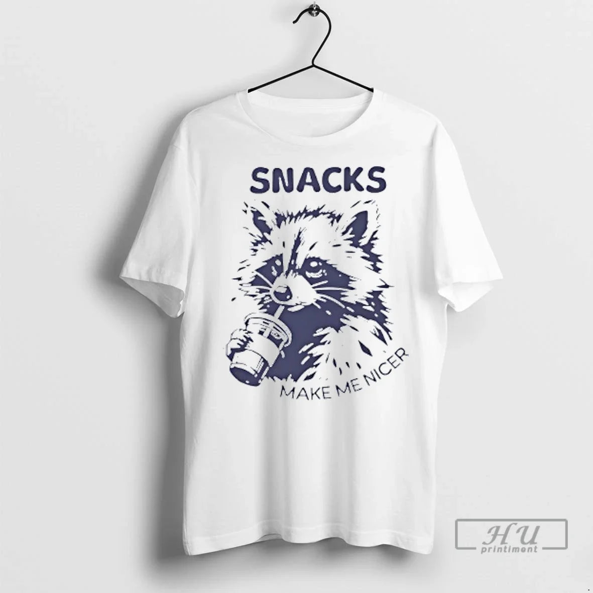 Officials Snacks Make Me Nicer Raccoon T Shirt Unisex