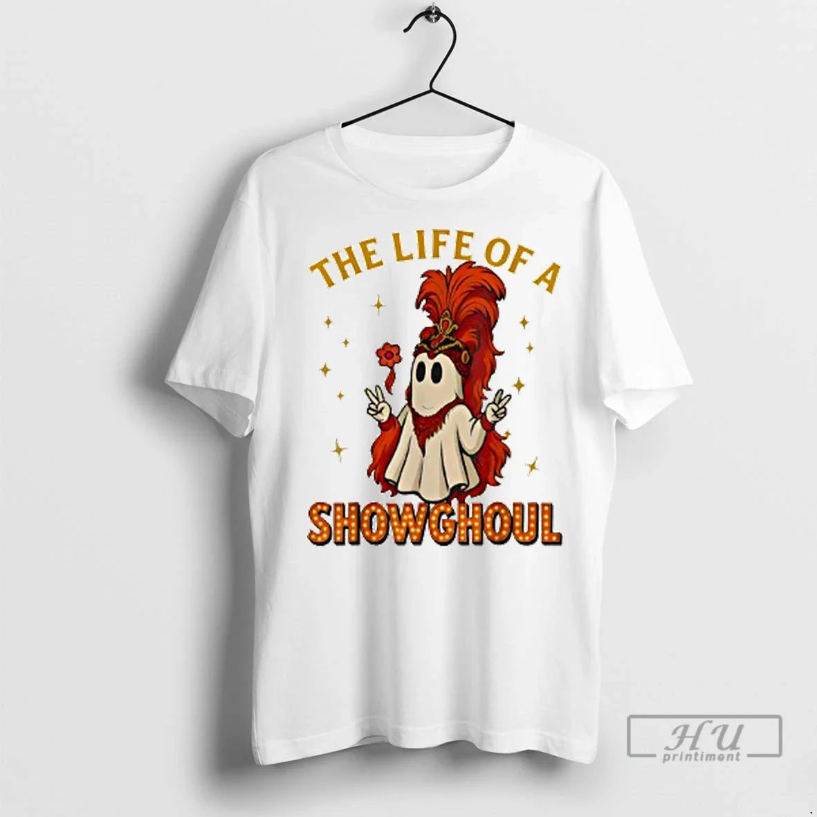 Officials The Life Of Showghoul Funny Halloween Ghost Funny Ladies T Shirt Unisex