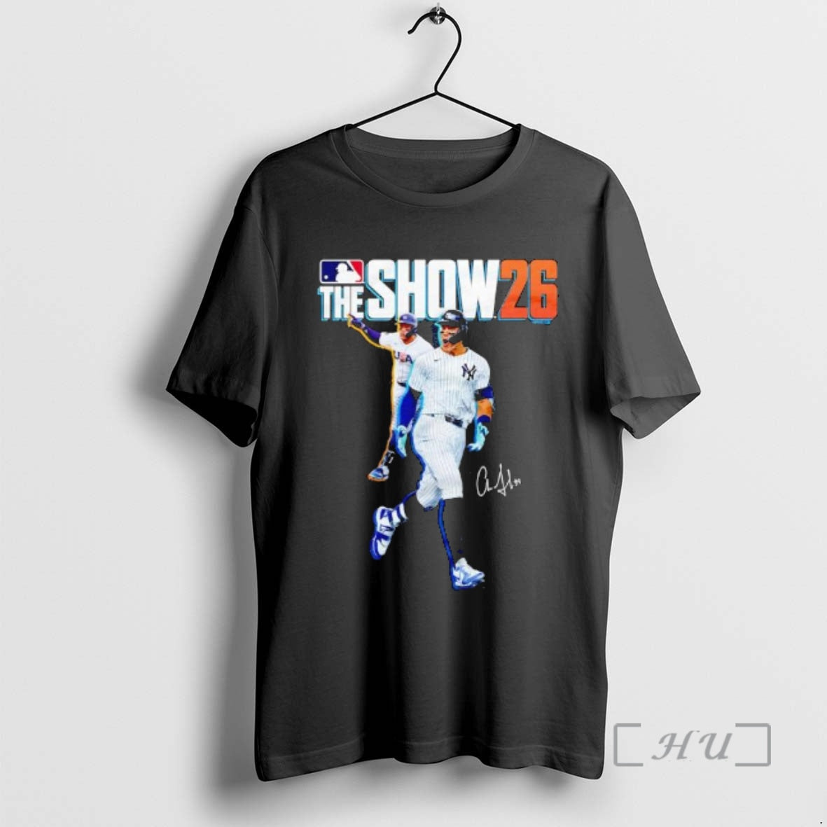 Officials The Show 26 Aaron Judge New York Yankees Baseball Signature Premium T Shirts Sweater