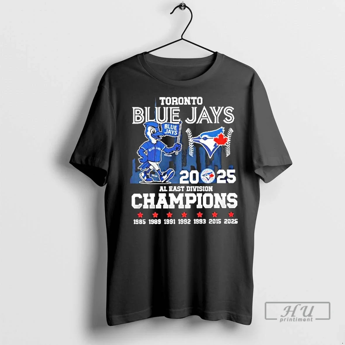 Officials Toronto Blue Jays Mascot 2025 Al East Division Champions Mascot Logo T Shirt Unisex