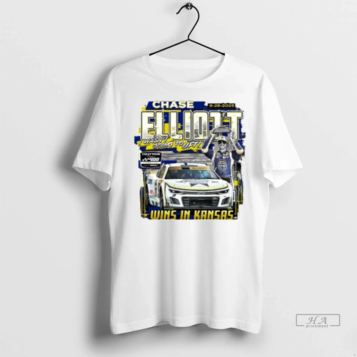 Officials Trendy Chase Elliott Checkered Flag Sports 2025 Hollywood Casino 400 Race Winner Ornaments