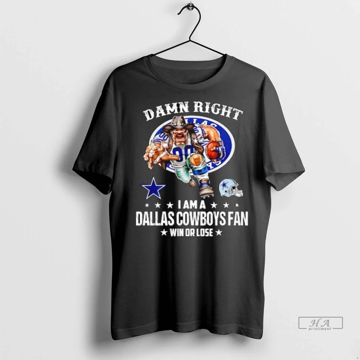 Officials Trendy Damn Right I Am A Dallas Cowboys Fan Win Or Lose Helmet Logo Unisex