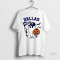Officials Trendy Halloween Ghost Dallas Cowboys Football Flag Pumpkin Ladies Shirt Sweater