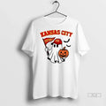 Officials Trendy Halloween Ghost Kansas City Chiefs Football Flag Pumpkin Ladies Shirt Sweater