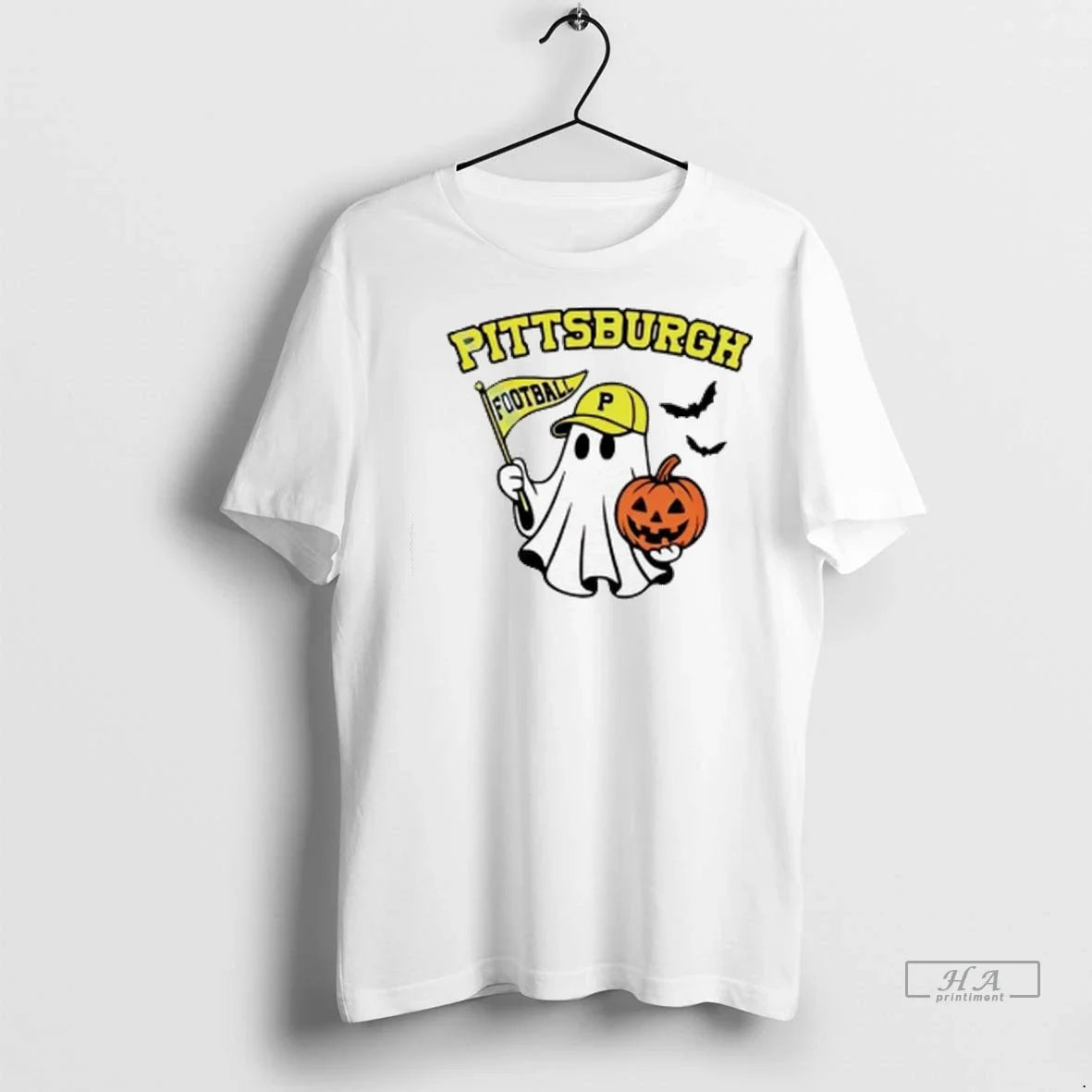 Officials Trendy Halloween Ghost Pittsburgh Pirates Football Flag Pumpkin Ladies Shirt Sweater