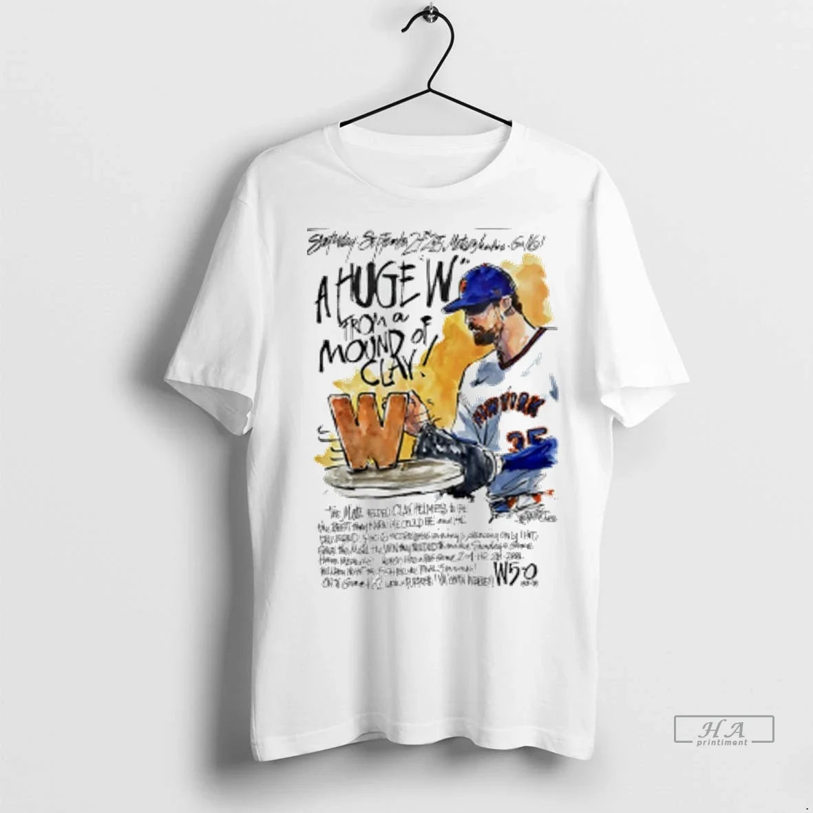 Officials Trendy New York Mets Clay Holmes A Huge W From A Mound Of Clay Unisex
