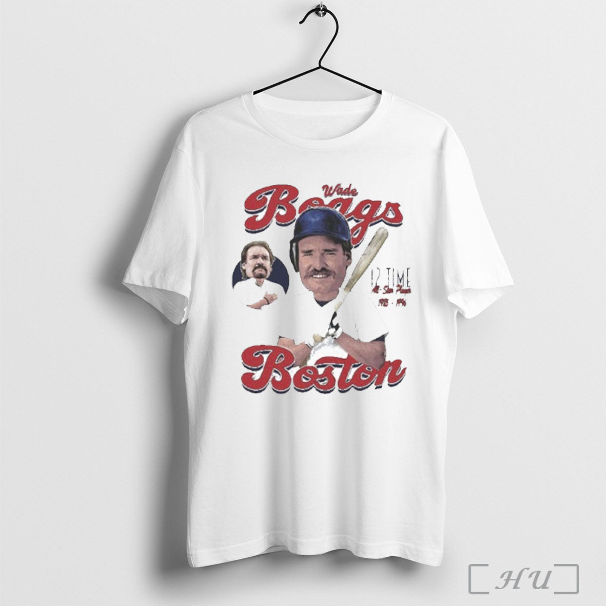 Officials Wade Boggs Boston Red Sox Comic 12 Time All Star Player T Shirt Unisex