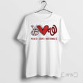 Officials Washington Nationals Baseball Peace Love Nationals Logo Unisex