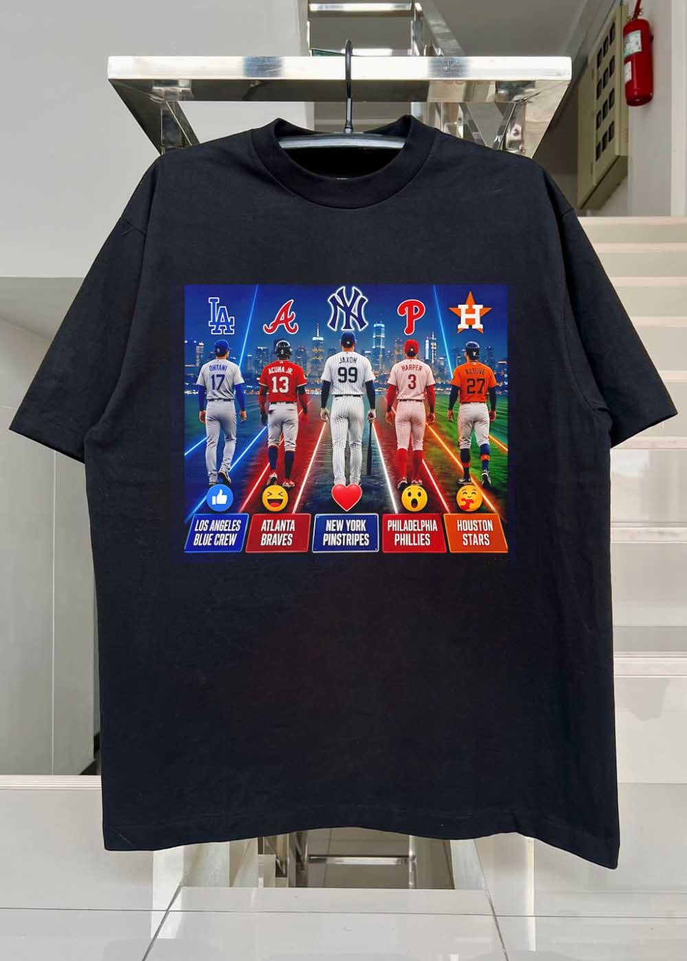 Ohtani Acuna Jr Jaxon Harper Altuve Stars Los Angeles Blue Crew Atlanta Braves New York Pinstripes Philadelphia Phillies Houston shirt