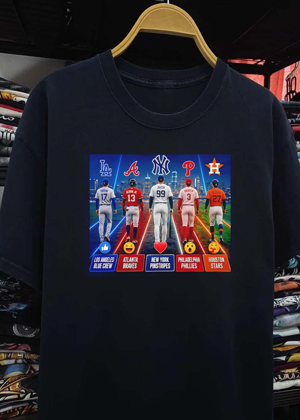 Ohtani Acuna Jr Jaxon Harper Altuve Stars Los Angeles Blue Crew Atlanta Braves New York Pinstripes Philadelphia Phillies Houston shirt