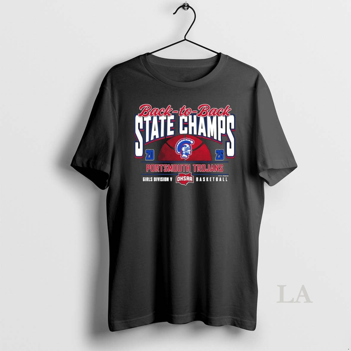 Original 2026 Ohsaa Girls Basketball D5 Back To Back State Champions Portsmouth Trojans Unisex