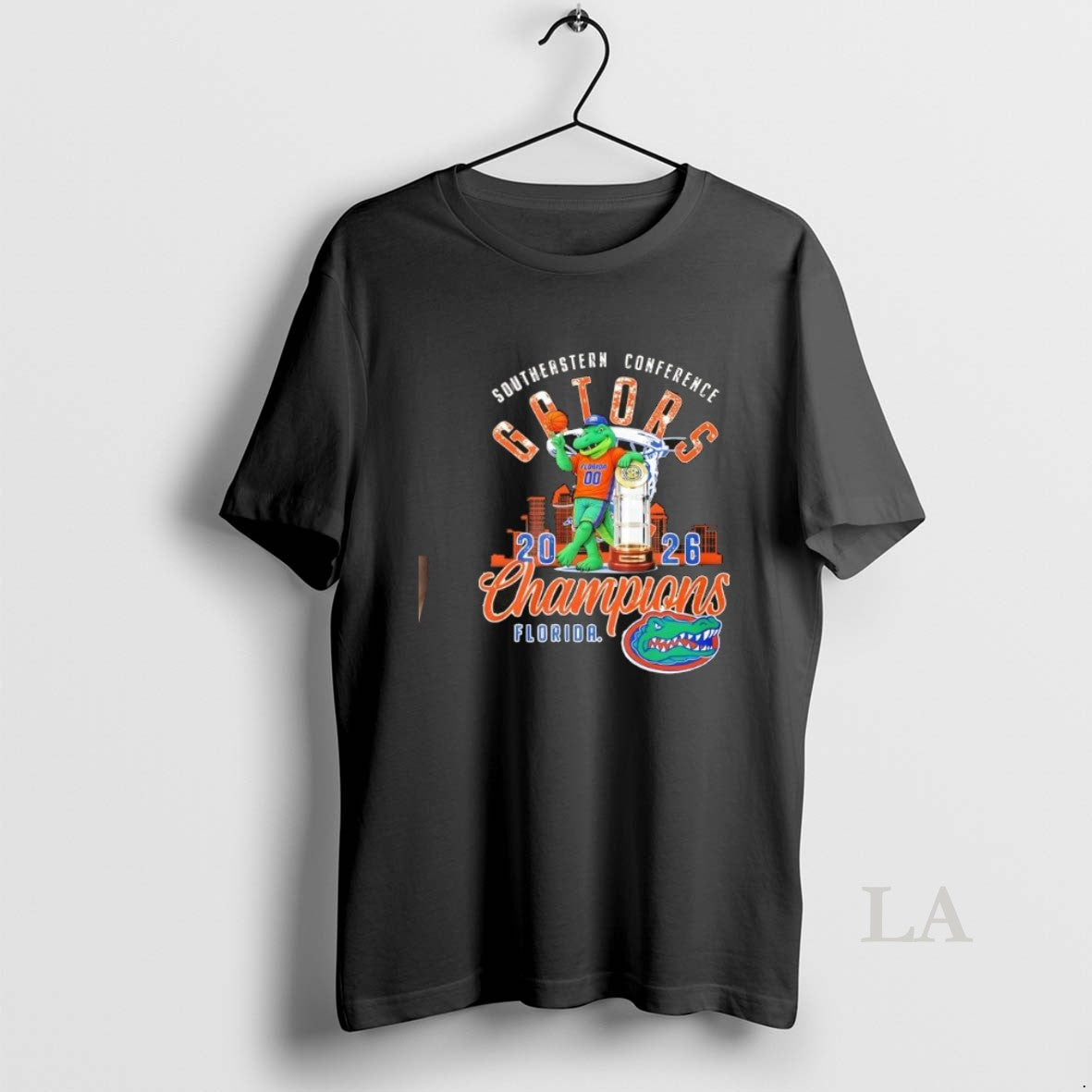 Original 2026 Southeastern Conference Champions Florida Gators Mascot City Skyline Unisex
