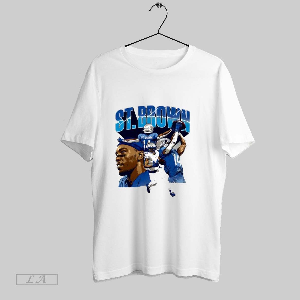Original Amon Ra St Brown Detroit Collage Vintage T Shirt Unisex