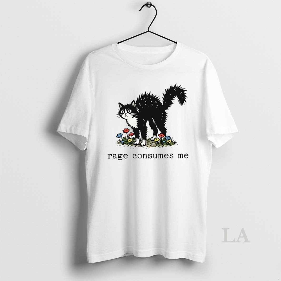 Original Angry Tuxedo Cat Rage Consumes Me Vintage Unisex