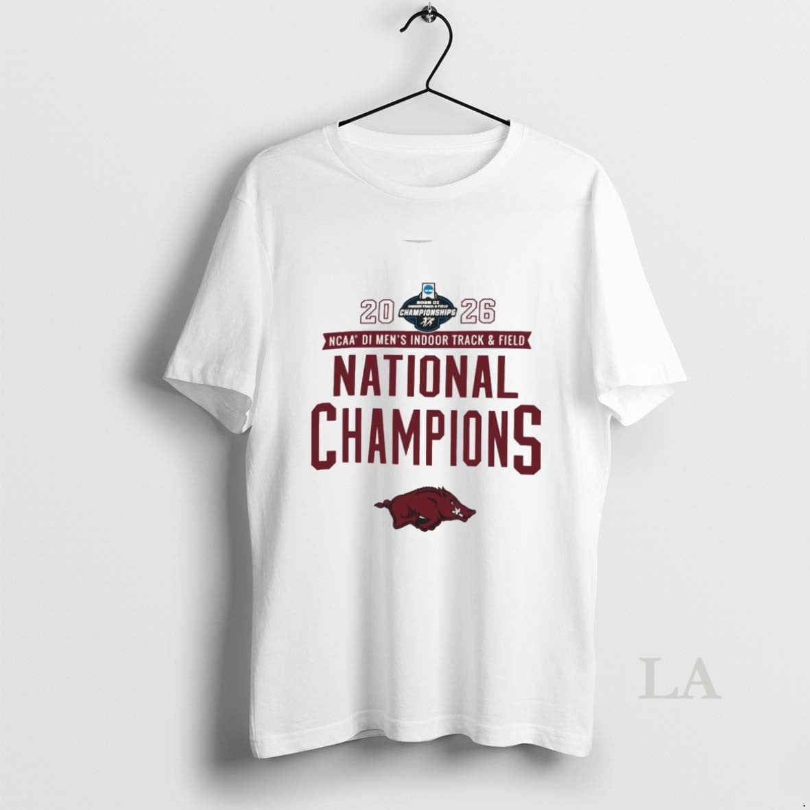 Original Arkansas Razorbacks 2026 Ncaa Di Mens Indoor Track Field National Champions Unisex