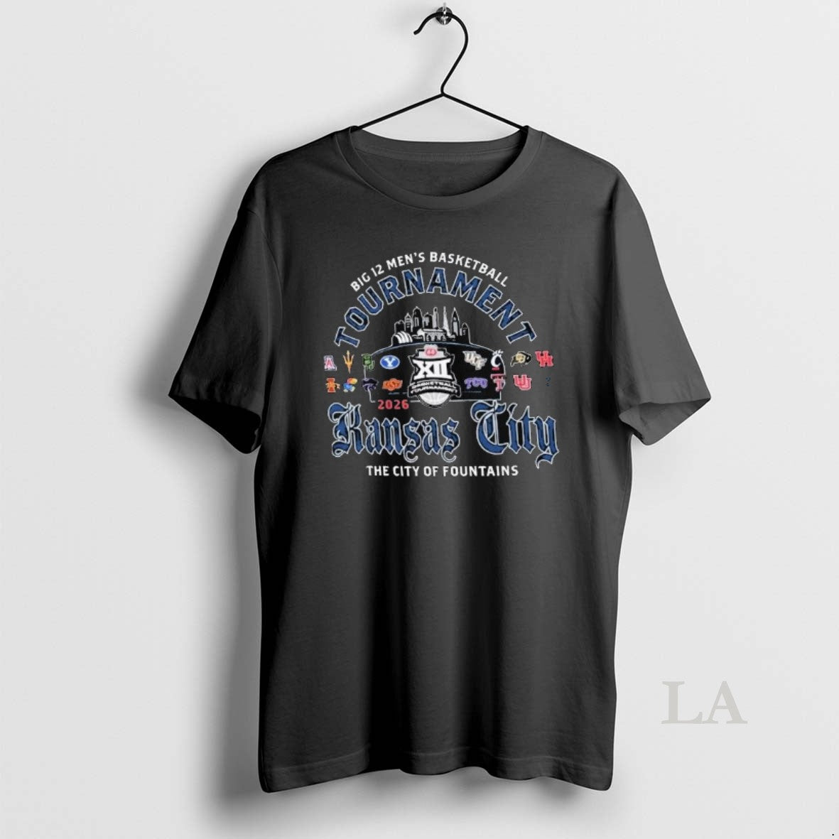Original Big 12 Light Blue 2026 Big 12 Tournament City Of Fountains Long Sleve Unisex