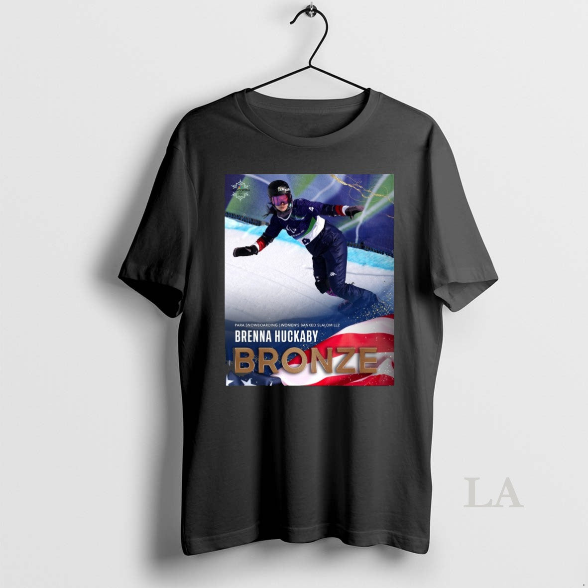 Original Brenna Huckaby Para Snowboarding Womens Banked Slalom Ll2 Bronze Medal Unisex