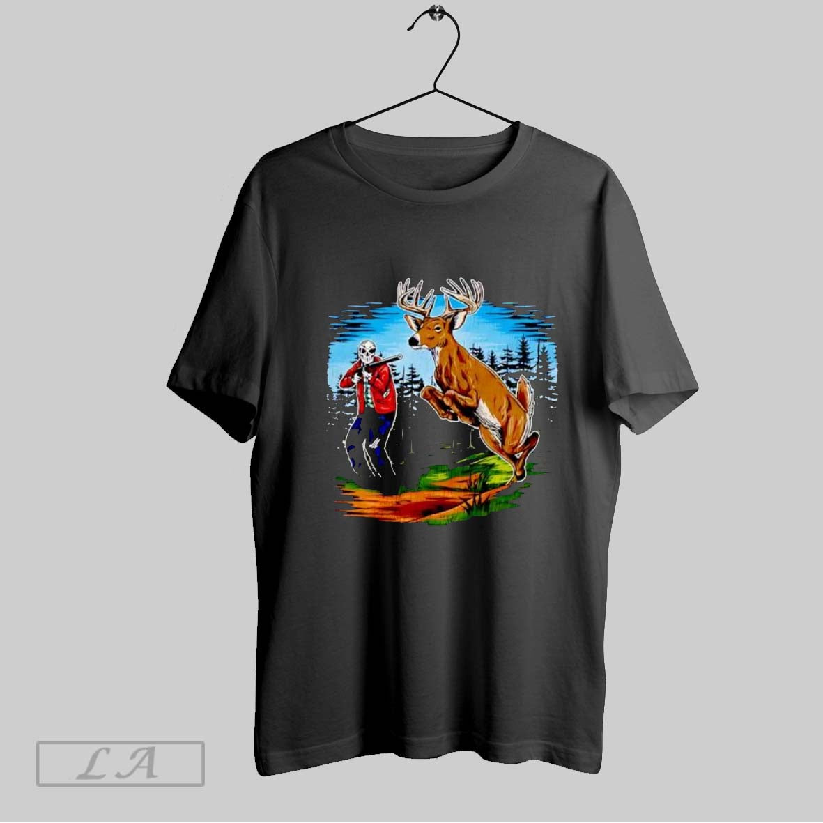 Original Buck Stops Here Hunter Skeletons T Shirt Unisex